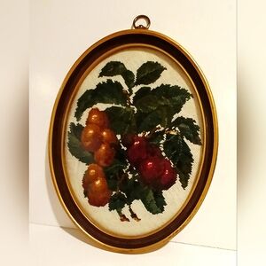 Vintage Fruit Needlepoint in Frame